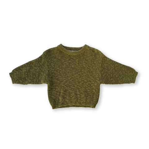 Chunky Rib Organic Pull Over - Herb