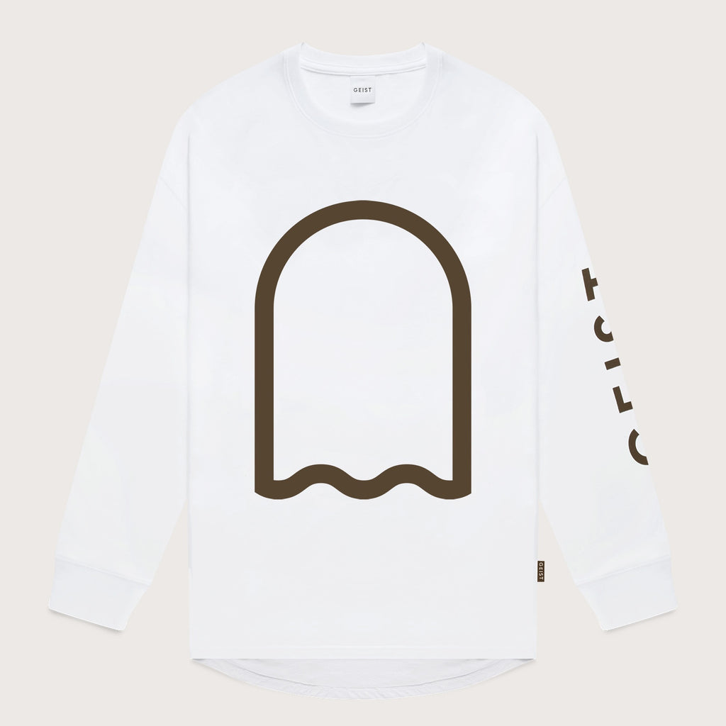 Long Sleeve Ghost Tee - White