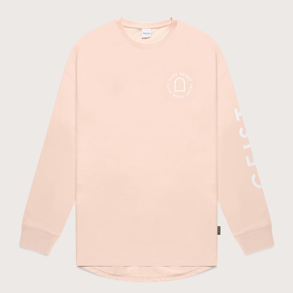 Trust Your Guts Long Sleeve Tee -Peach