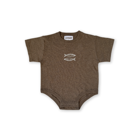 Sardine Oversized Romper - Mud