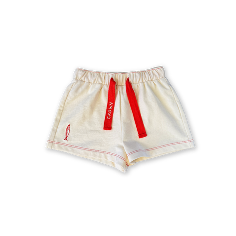 French Terry Sardine Shorts - Milk