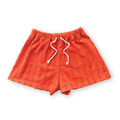 Terry Shorts/ Adults - Blocks Rosso