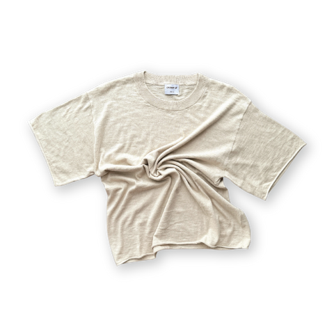 Linen Texture Knit Tee / Adults - Dune