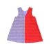 Bubble Terry Towelling Dress - Fiesta & Mauve