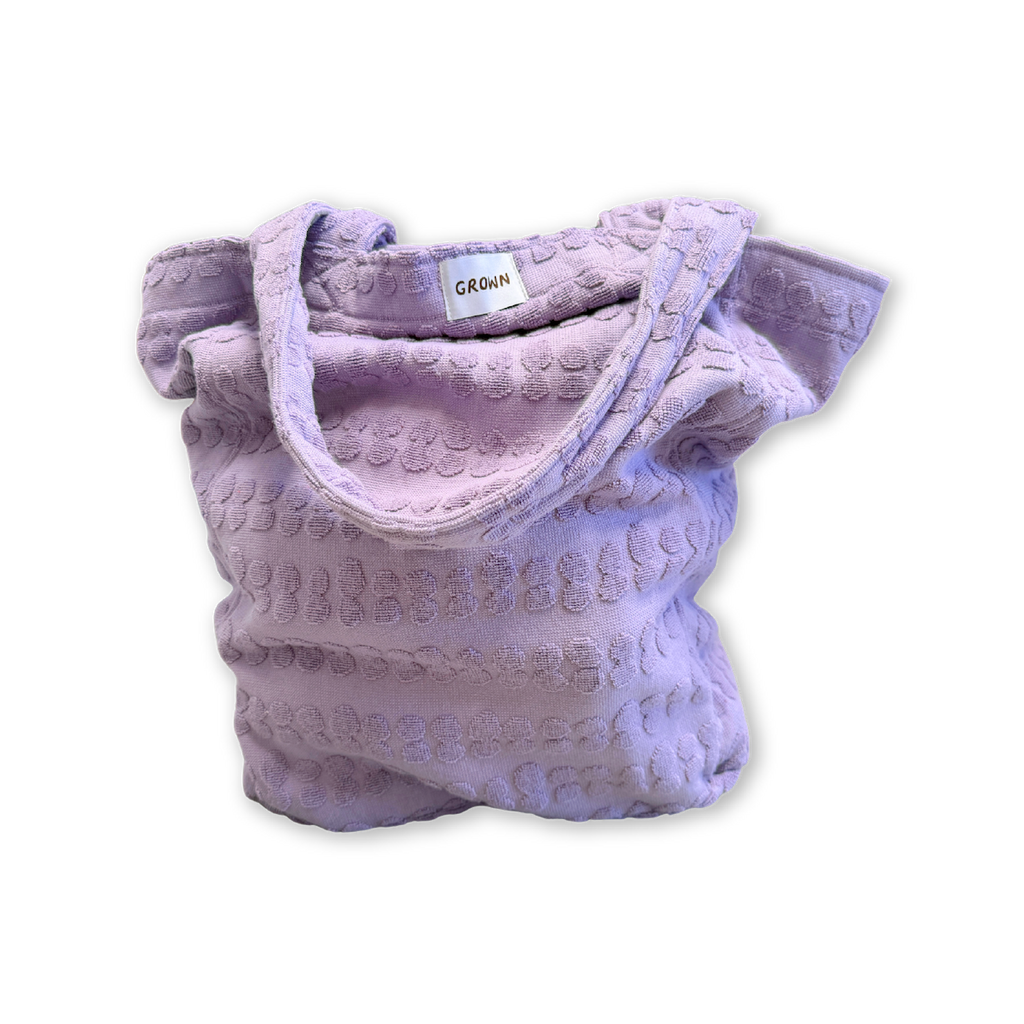 Bubble Terry Towelling Beach Tote - Mauve