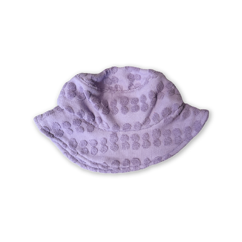 Bubble Terry Towelling Bucket Hat - Mauve