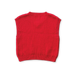 Chunky Rib V-Neck Vest - Flame