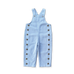 Posy Embroidery Overalls - Ice