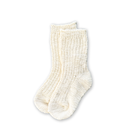 Chunky Rib Socks - Milk