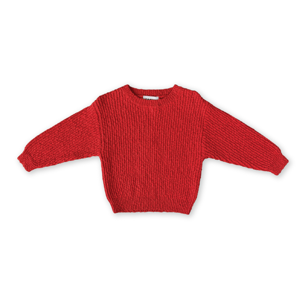 Textured Boucle Knit Pull Over - Sauce
