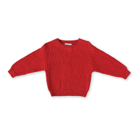 Textured Boucle Knit Pull Over - Sauce