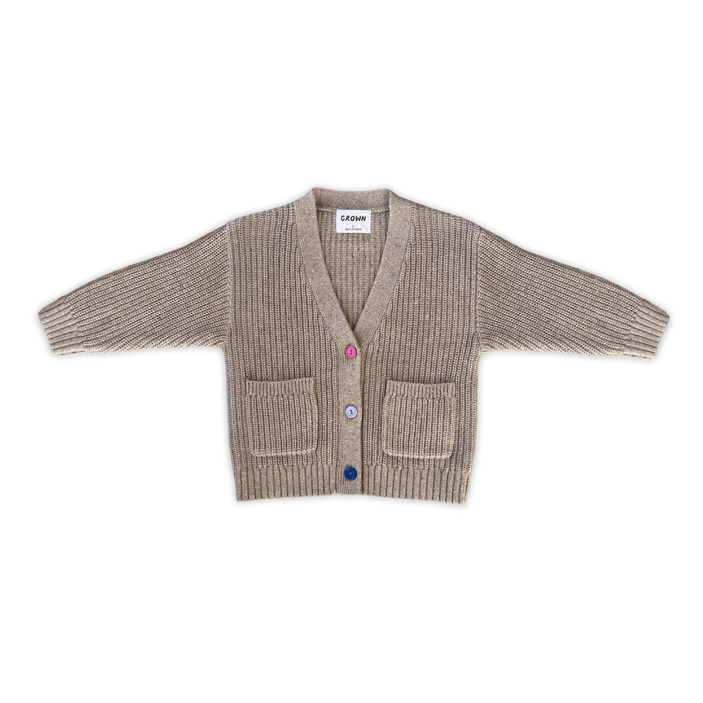Speckle Knit Cardigan - Oatmilk