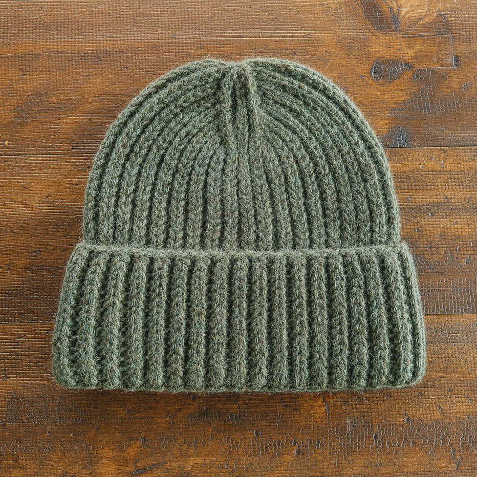 Chunky Handknit Beanie - Midnight Moss