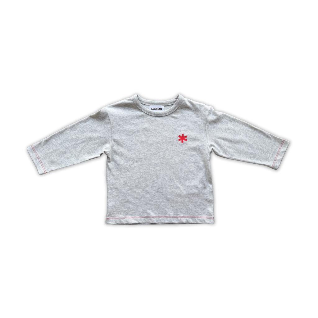 Have A Nice Day Long Sleeve Tee - Grey Marle