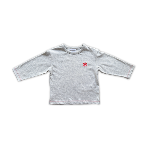 Have A Nice Day Long Sleeve Tee - Grey Marle