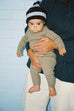 Striped Pixie Knit Beanie - Plum & Haze