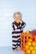 Stripe Zipper Knit Starsuit - Plum & Haze