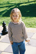 Essential Stripe Long Sleeve Knit Tee - Espresso