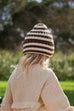 Striped Pixie Rib Beanie - Espresso