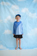 Organic Knitted Tie Dye Long Sleeve Tee - Pacific