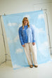 Organic Knitted Tie Dye Long Sleeve Tee / Adults - Pacific