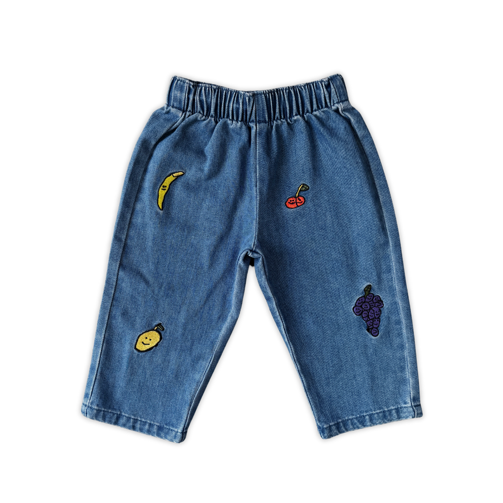 Fruit Salad Denim Pants
