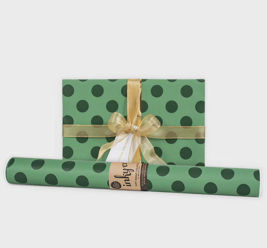 Large Dot Wrapping Paper - Green