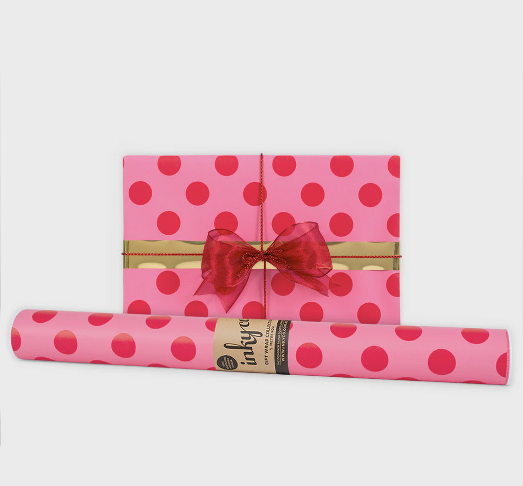 Large Dot Wrapping Paper - Pink