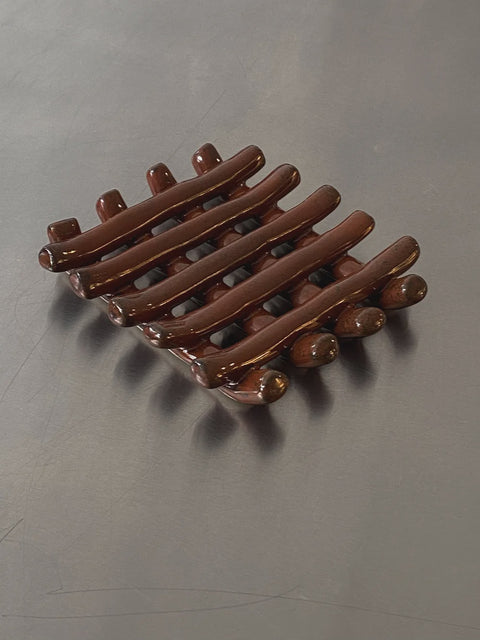 Grid Soap Dish - Red Ash