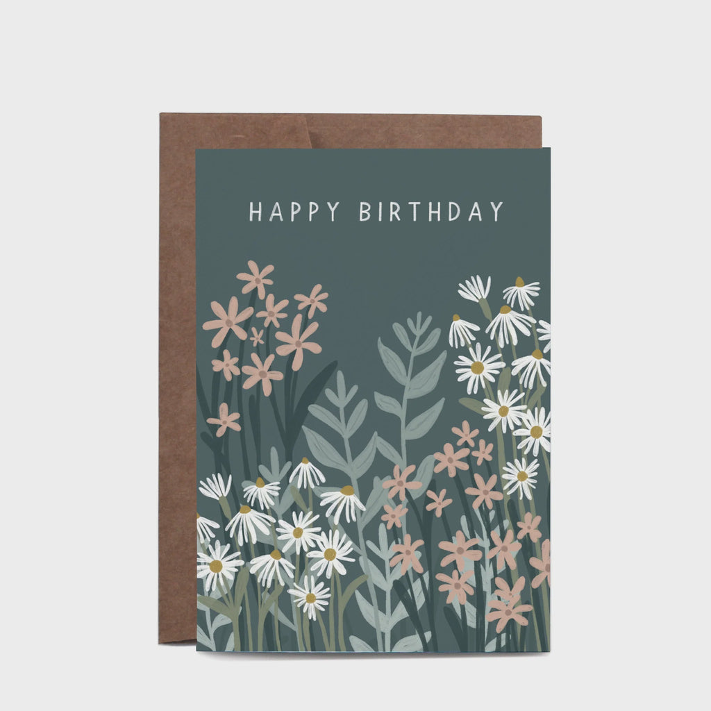 Birthday Field of Flowers Greeting Card