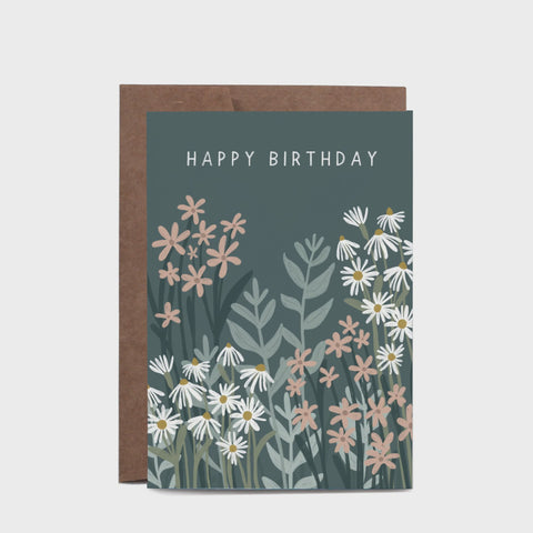 Birthday Field of Flowers Greeting Card