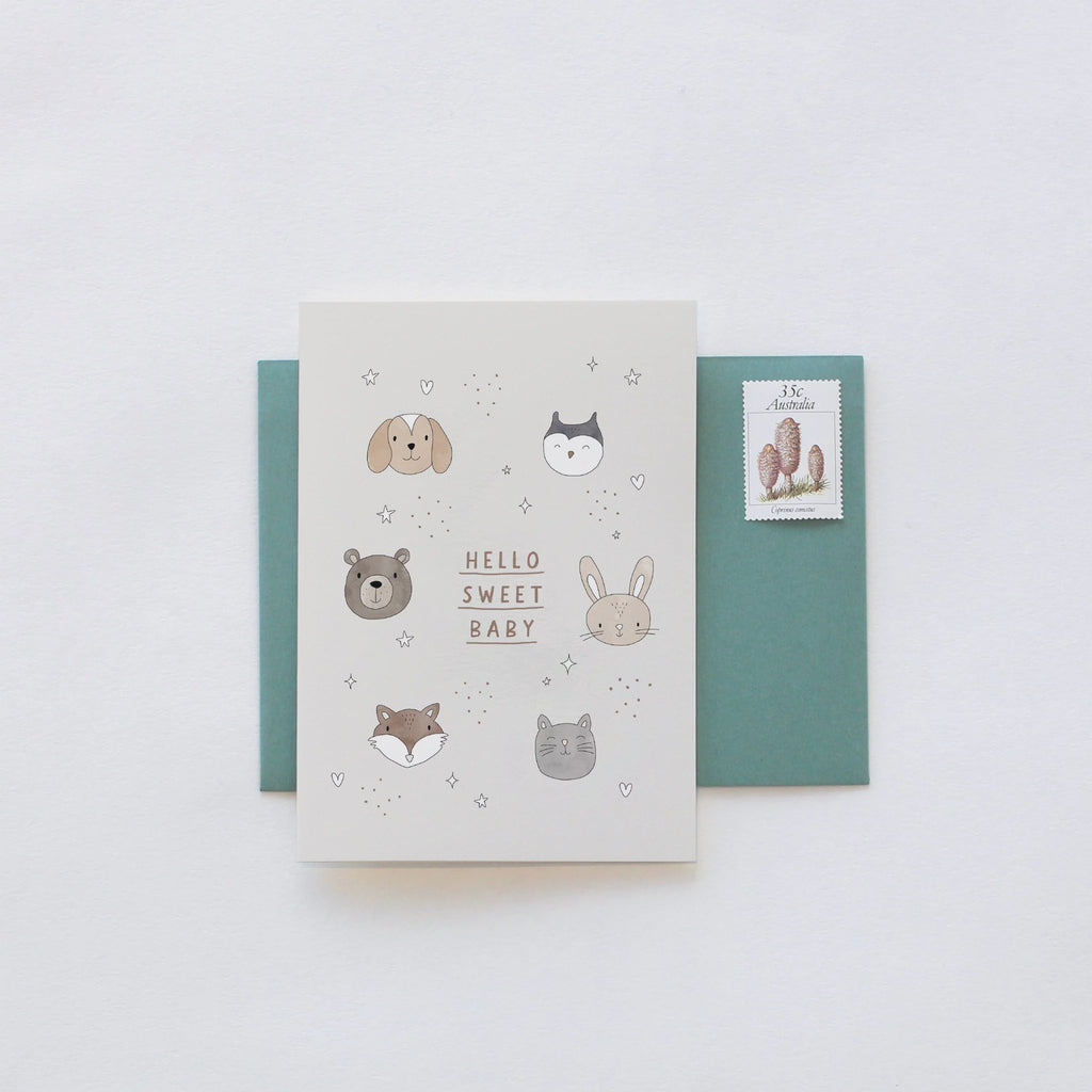 Hello Sweet Baby Greeting Card