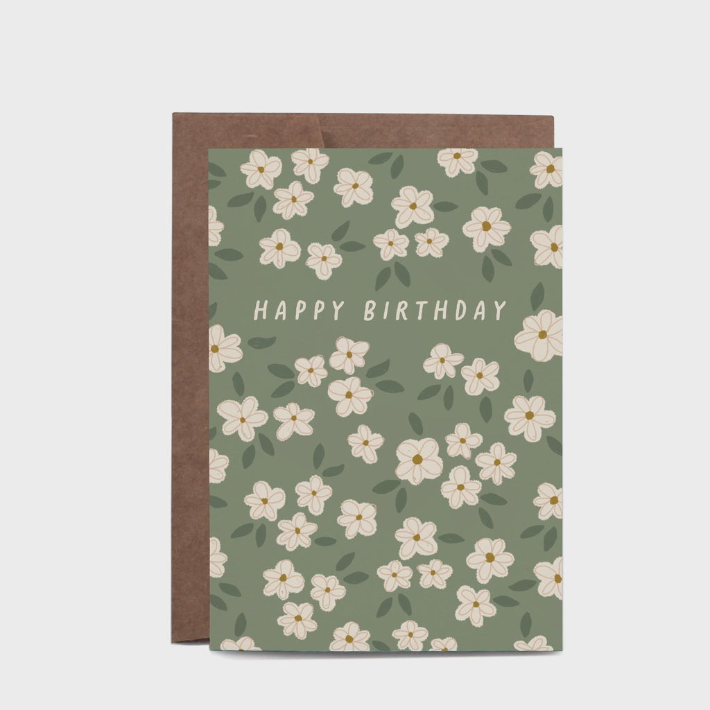 Happy Birthday Floral Greeting Card
