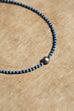 Two Tone Necklace & a Pearl - Indigo & Sky
