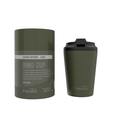 Ceramic Bino Coffee Cup - Khaki