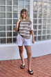 Stripe Knit Vest / Adults - Oatmilk