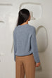 Hand Knit Style Jumper - Sky