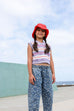 Knitted Club Stripe Top - Mauve