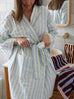 Butter Blue Seersucker Short Robe