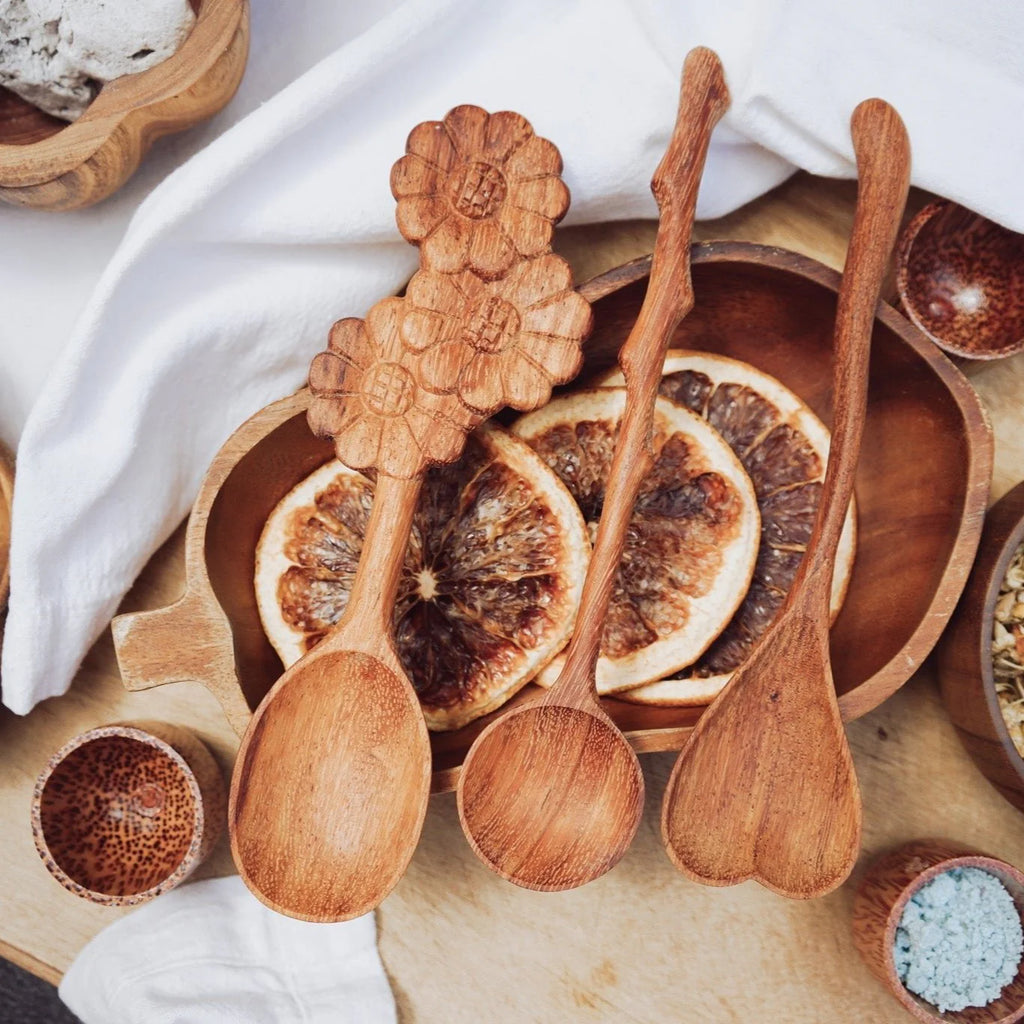 Handcrafted Heart Twig Spoon