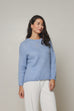 Suri Alpaca Crew Neck Jumper - Sky