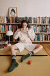 Book Club Crew Sock - Forest & Snow