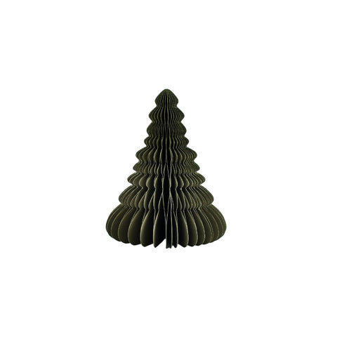 Christmas Tree Standing Ornament (15cm) - Olive Green