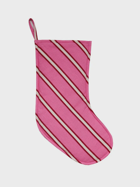 Raspberry Stripe Stocking