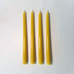 Beeswax Taper Candle Set of 4 - Moonlit Yellow / 25cm