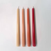 Beeswax Taper Candle Set of 4 - Lover's Rose / 25cm