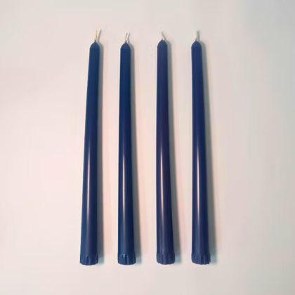 Beeswax Taper Candle Set of 4 - Berry Blue / 25cm