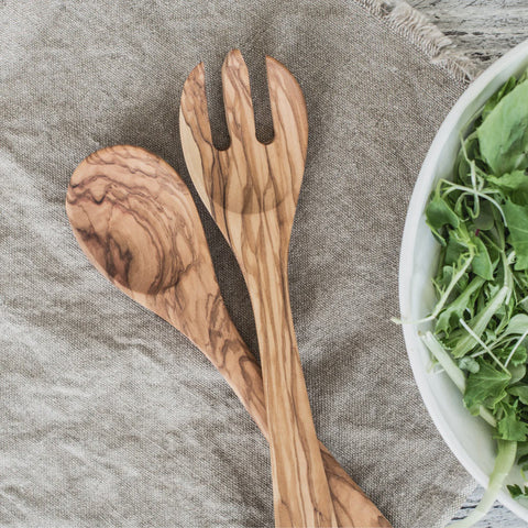 Salad Servers - Olive Wood