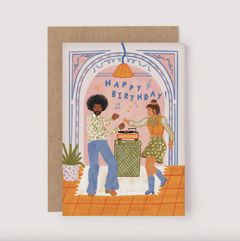 Vinyl Vibes Greeting Card