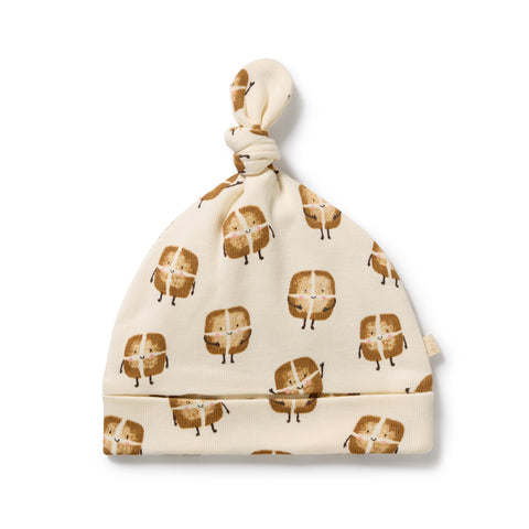 Organic Knot Hat - Hot Cross Buns